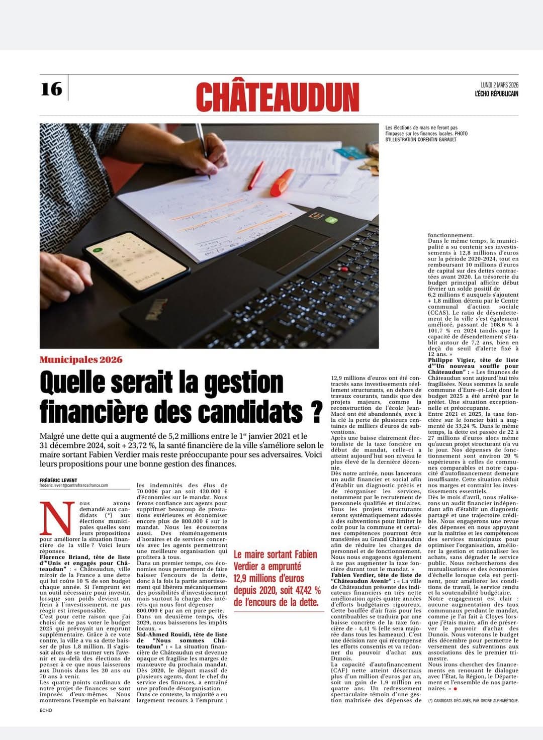 Finances : nos engagements pour redresser la ville