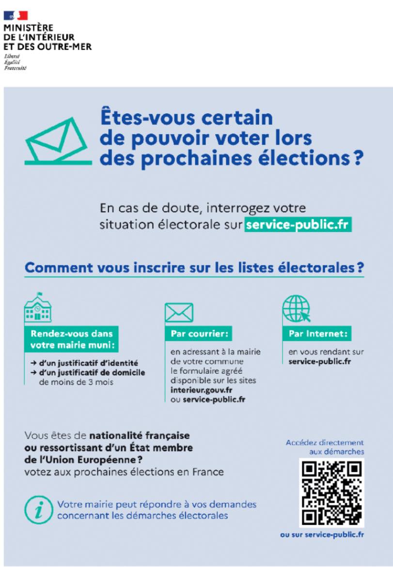 Inscription sur les listes électorales