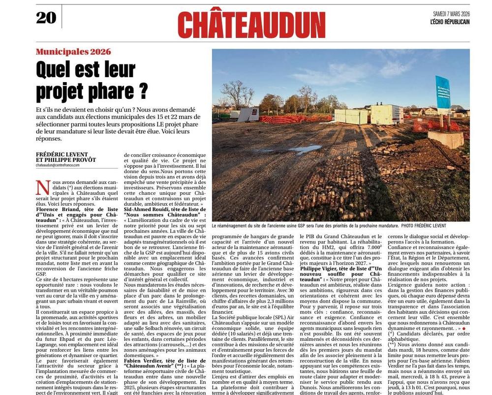 Notre projet phare : un grand parc pour tous les Dunois