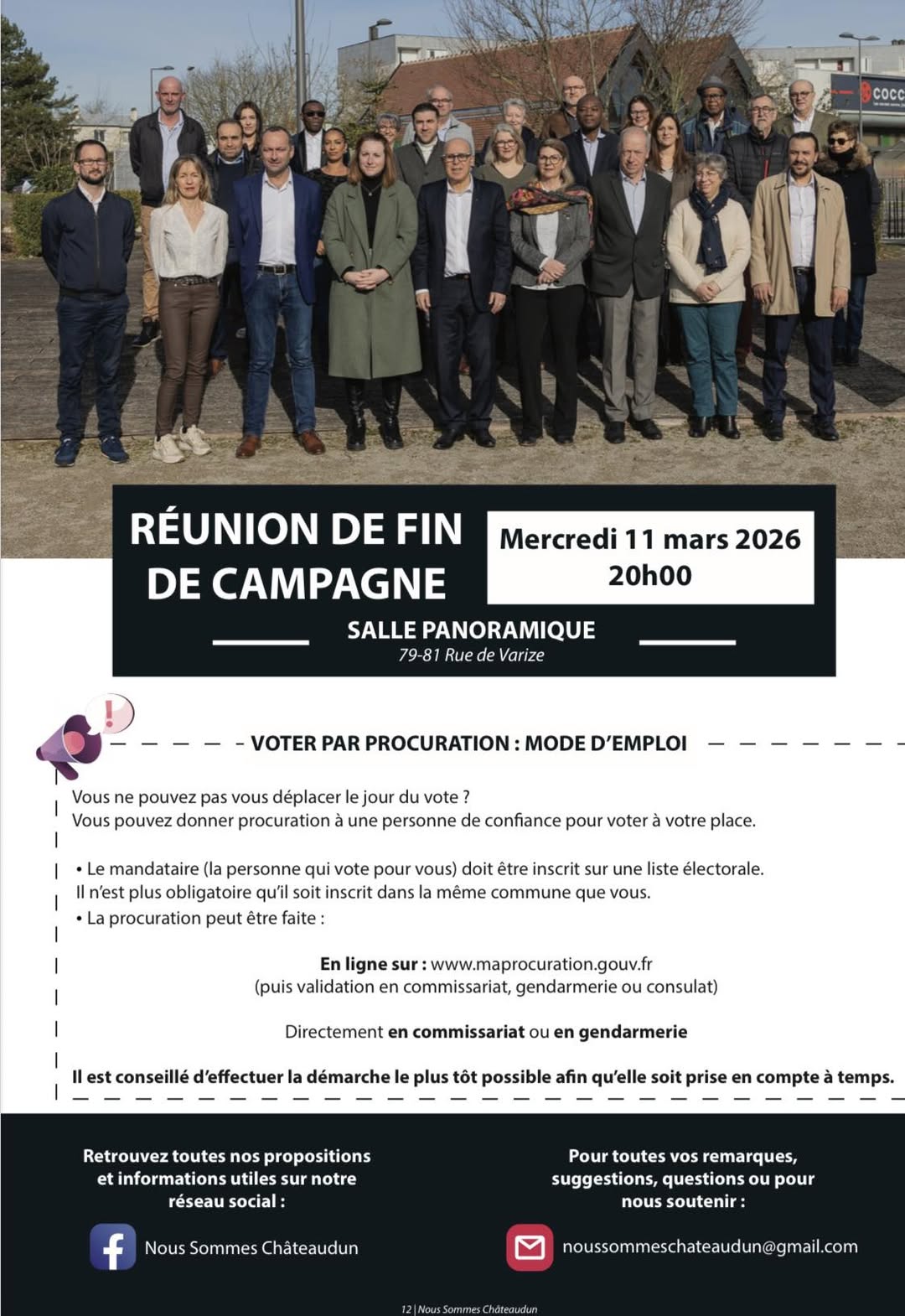Grande réunion publique de fin de campagne
